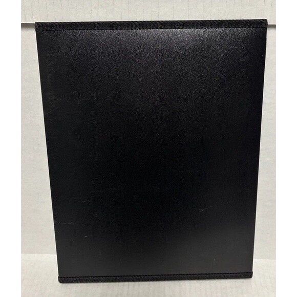 Black Vinyl Lion Display Book n Easel Portfolio Tri Fold Business Presentation - Picture 7 of 7